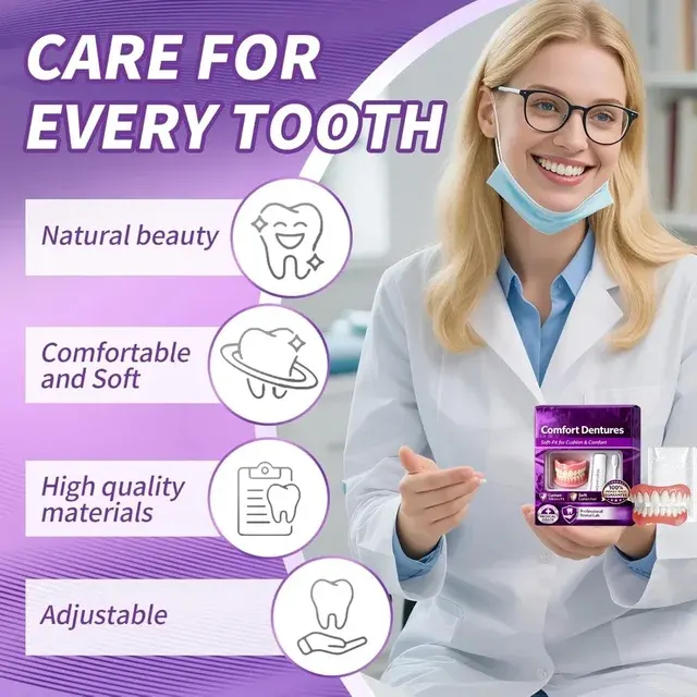 Silicone Full Denture Set for Upper and Lower Jaw 4