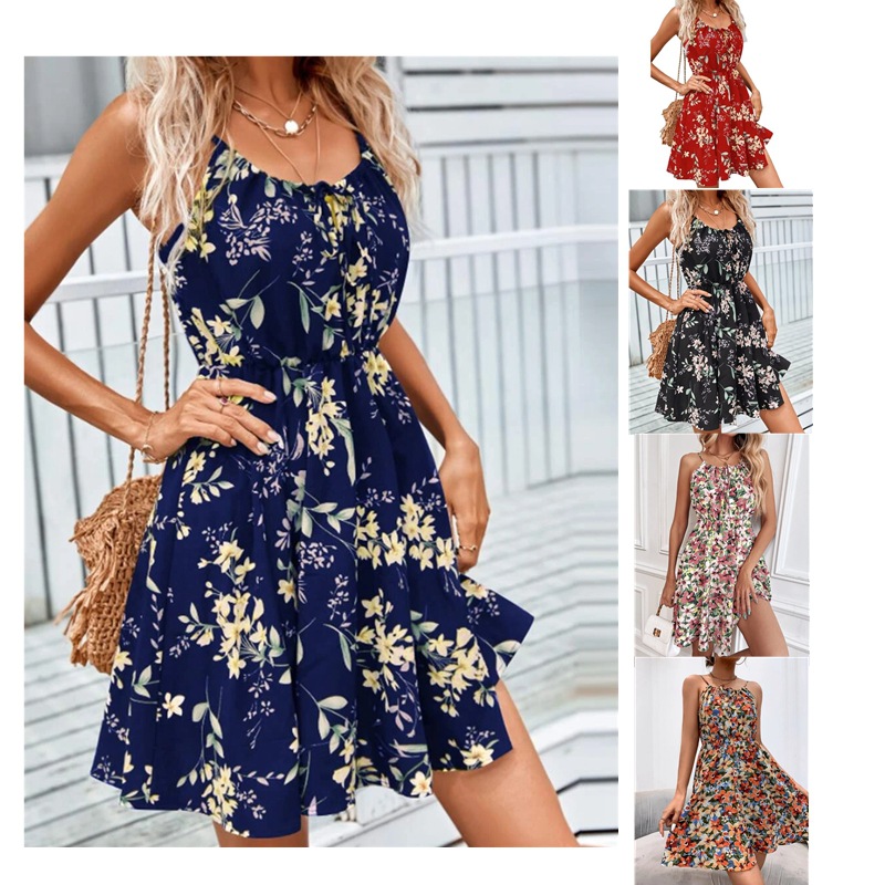 Blumen-Trägerkleid