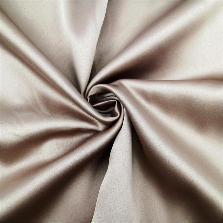 Multicolor Plain Polyester Satin Fabric 130gsm