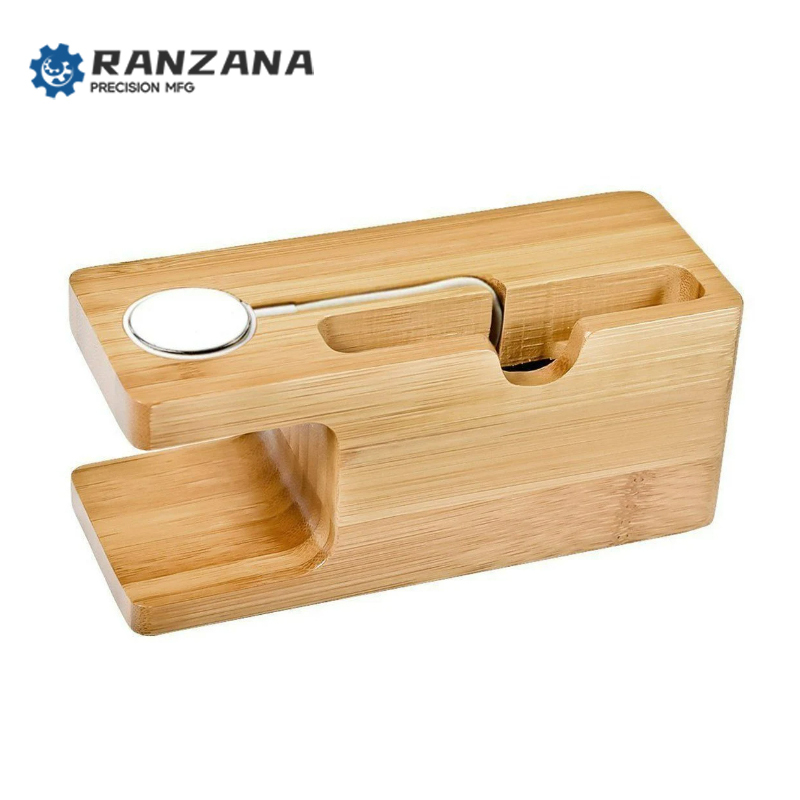 Multifunctional Bamboo Wooden Charging Stand 2