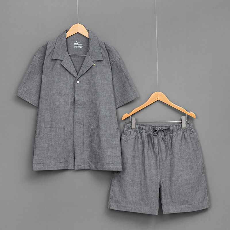 Pure Cotton Plaid Washed Without Side Seams Couples