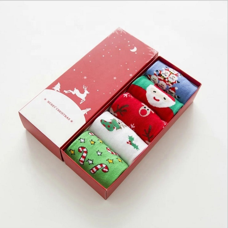 Women Christmas Crew Socks Set 3