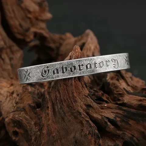 Stainless Steel Mantra Bracelet