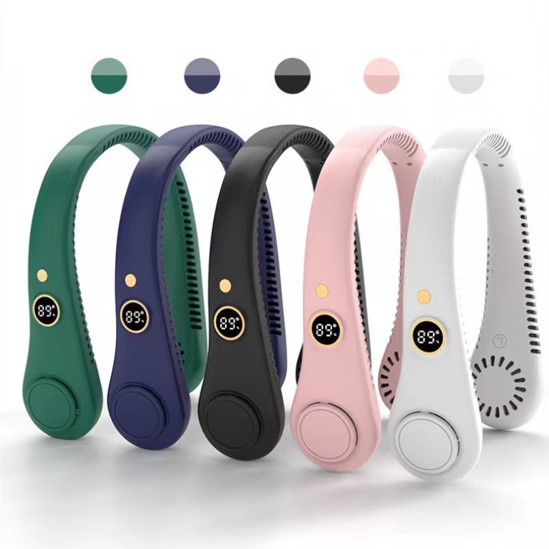 Model Non-blade Neck-mounted Fan USB Charging Portable Digital