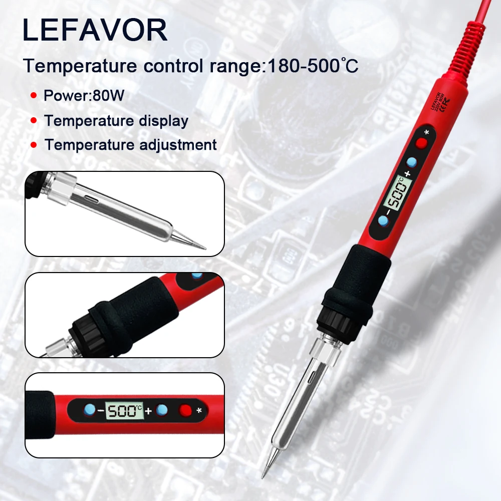 80W Soldering Iron Kit with LCD Display 3