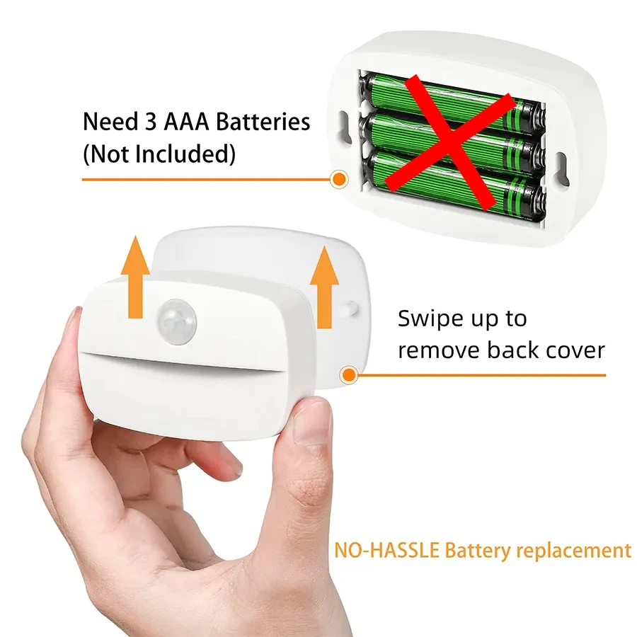 Auto ON OFF LED Smart Nacht Lampe Unter 4