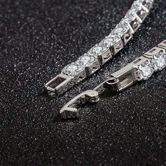 4mm Sterling Silver Zirconia Bracelet 4