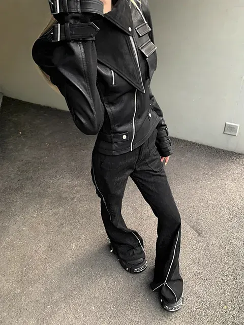 Short Faux Leather Jacket 3