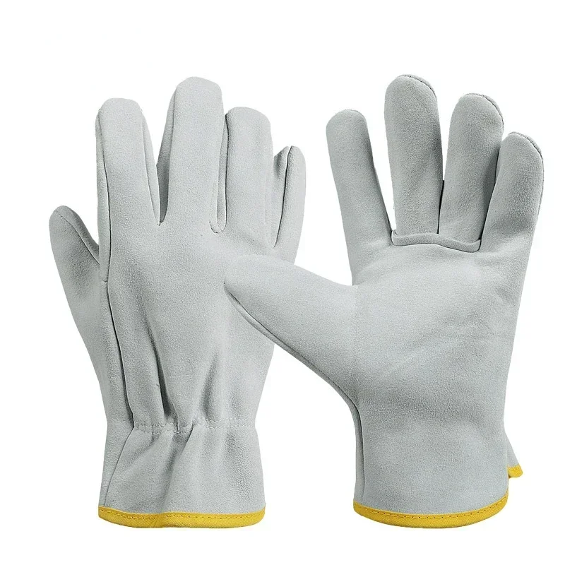 Sheepskin Leather Work Gloves, Wear-Resistant 4