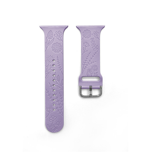 Quickly Release Engraved Silicone Replacement Strap Watch Bands 3