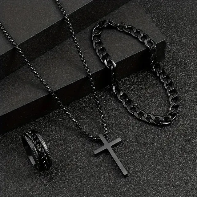 Cross Necklace with Ring Set 1