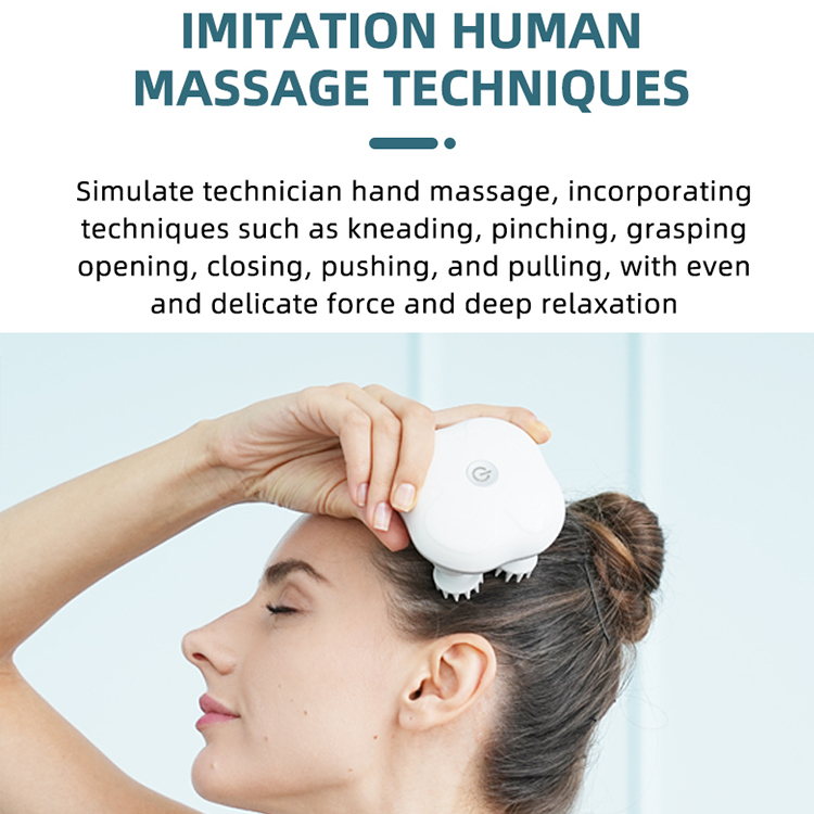 Silicone Head Massager Shampoo Scalp Held Electric 3