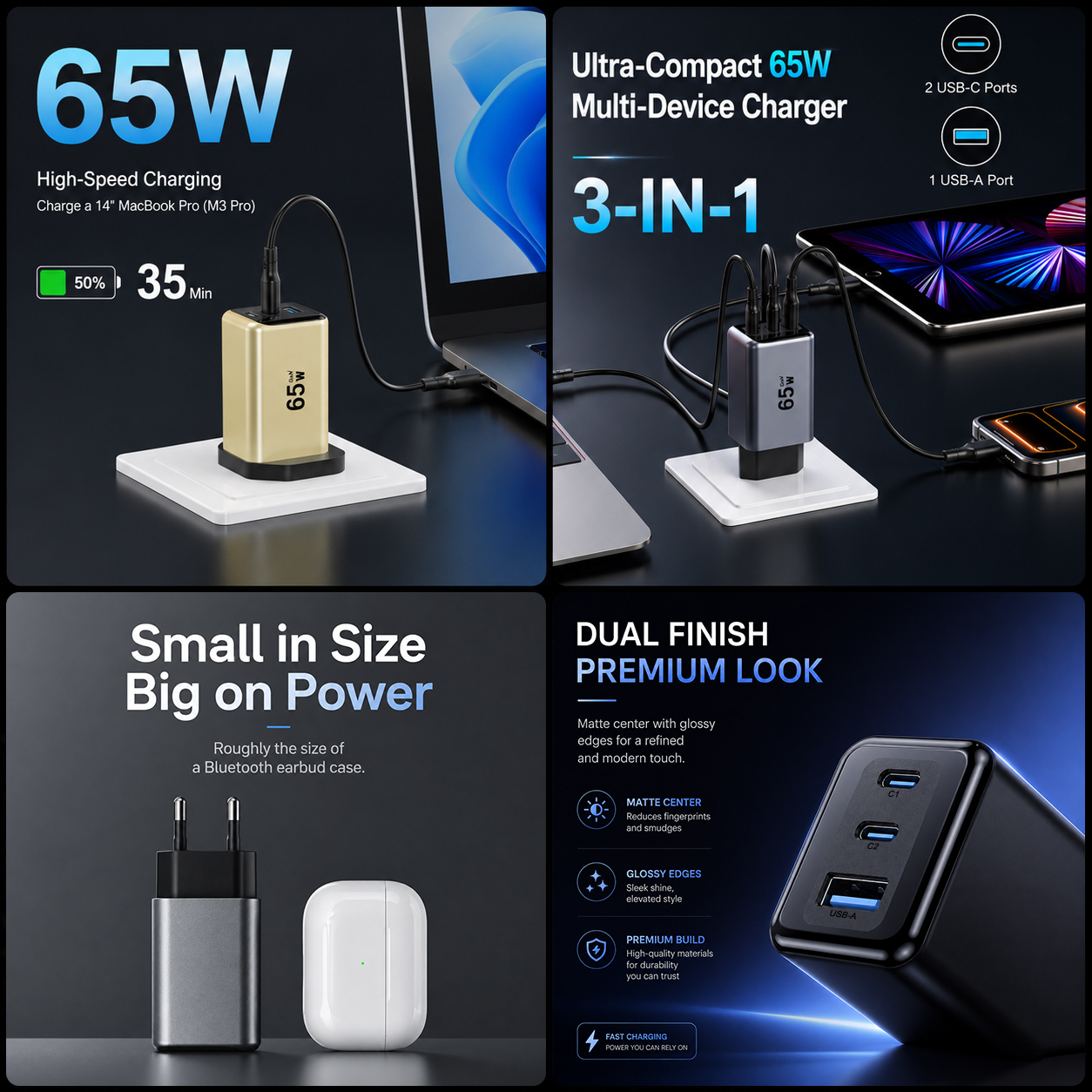 Portable 65W Fast Charge Adapter Multi-Device 2