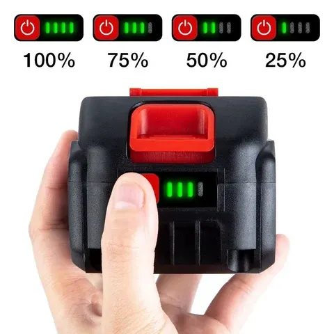 21-Volt-Lithium-Ersatzakku mit LED-Anzeige
