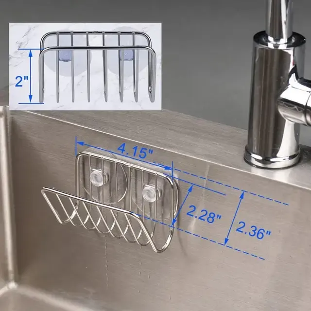 Stainless Steel Kitchen Sink Sponge Holder 3