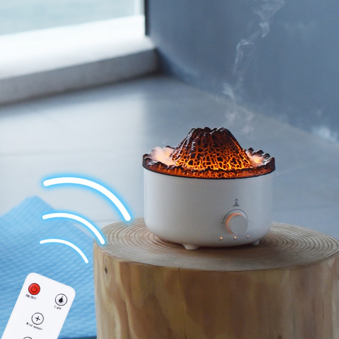 1-Year Rechargeable Flame Jellyfish Spray Water Humidifier Volcano 3