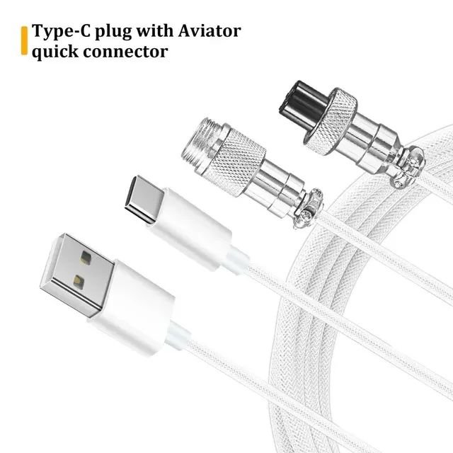 Coiled USB-C Gaming Keyboard Cable 3