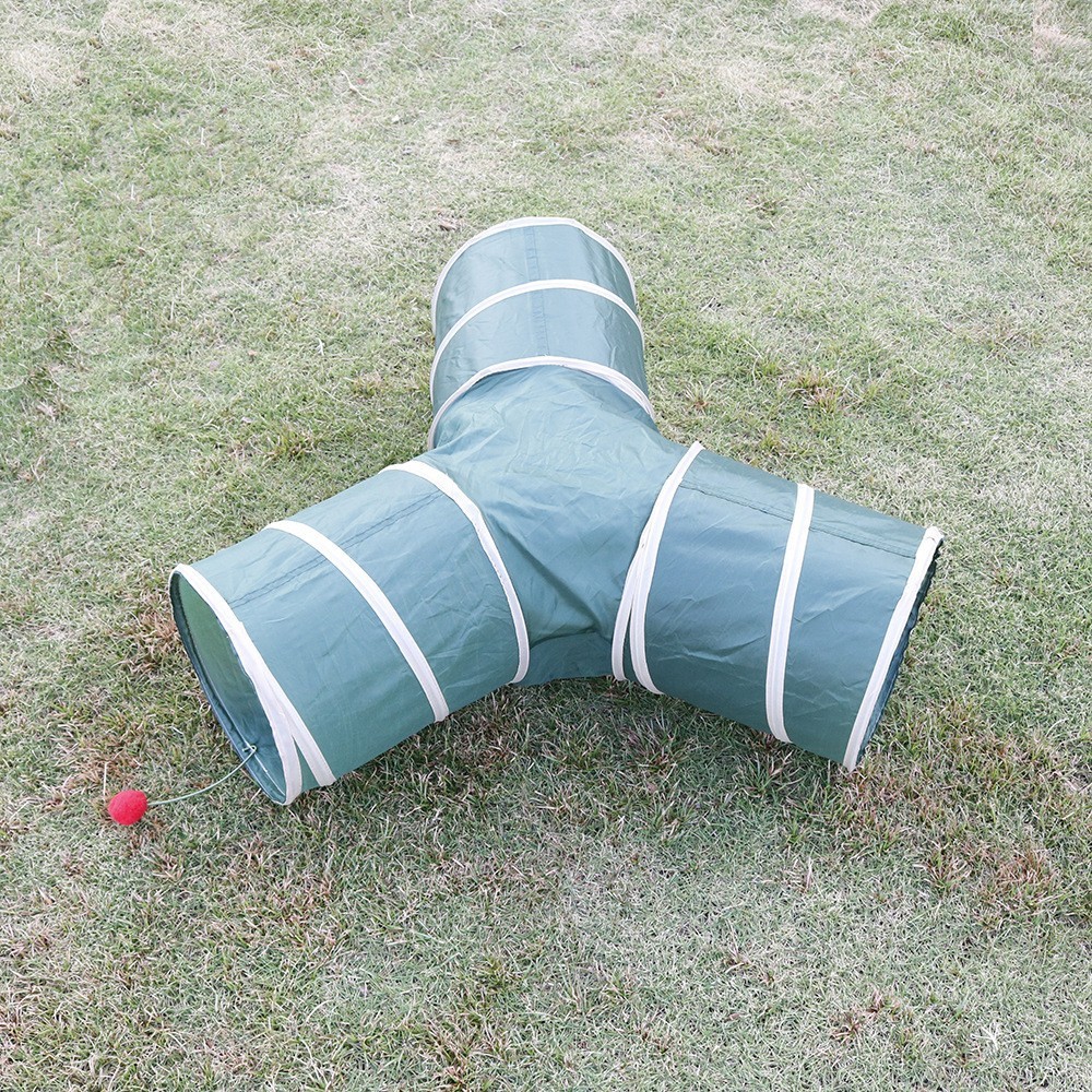 Collapsible 3-Way Plastic Cat Play Tunnel 4