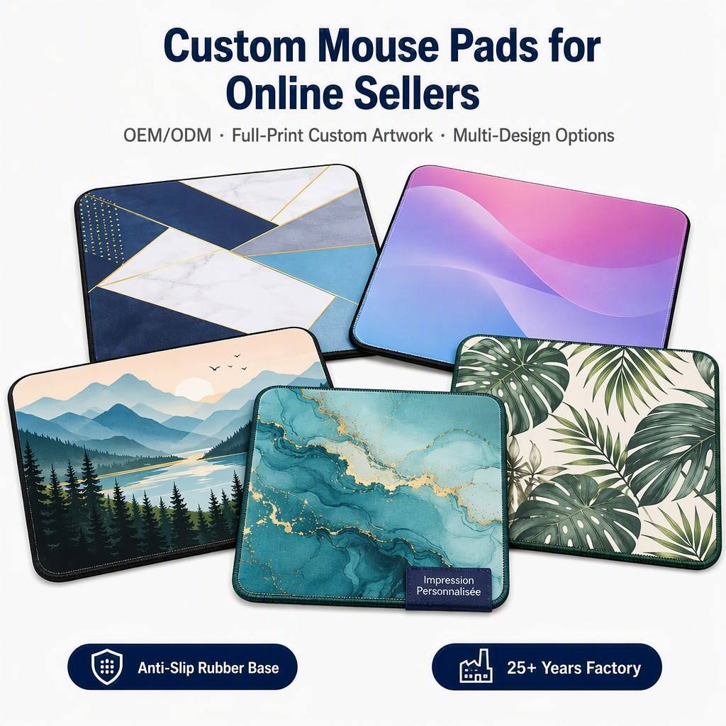 Fabric Rubber Mouse Pad Scratch Resistant Radiation Shielding