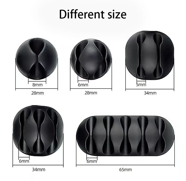 10-Piece Silicone USB Cable Holder Set 3