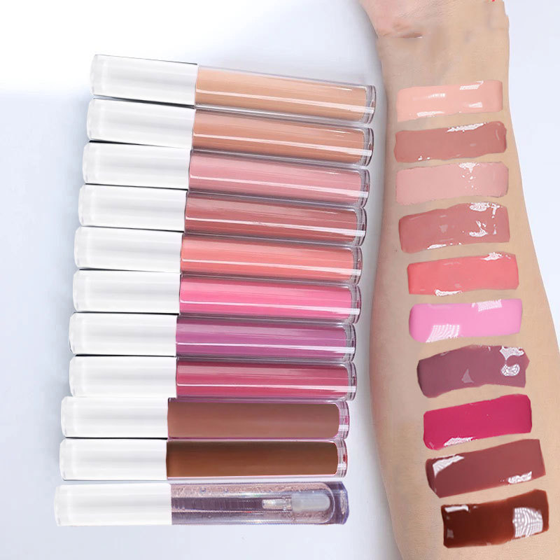Kristallklarer veganer Lipgloss mit Spiegeleffekt