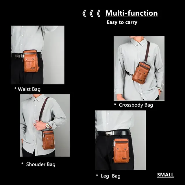JEEP BULUO Kleine Multi-funktion Sling Umhängetasche Marke Männer 3