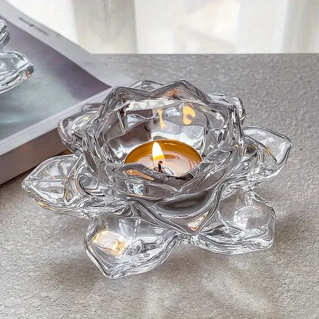 Lotus Glass Candle Holder 4