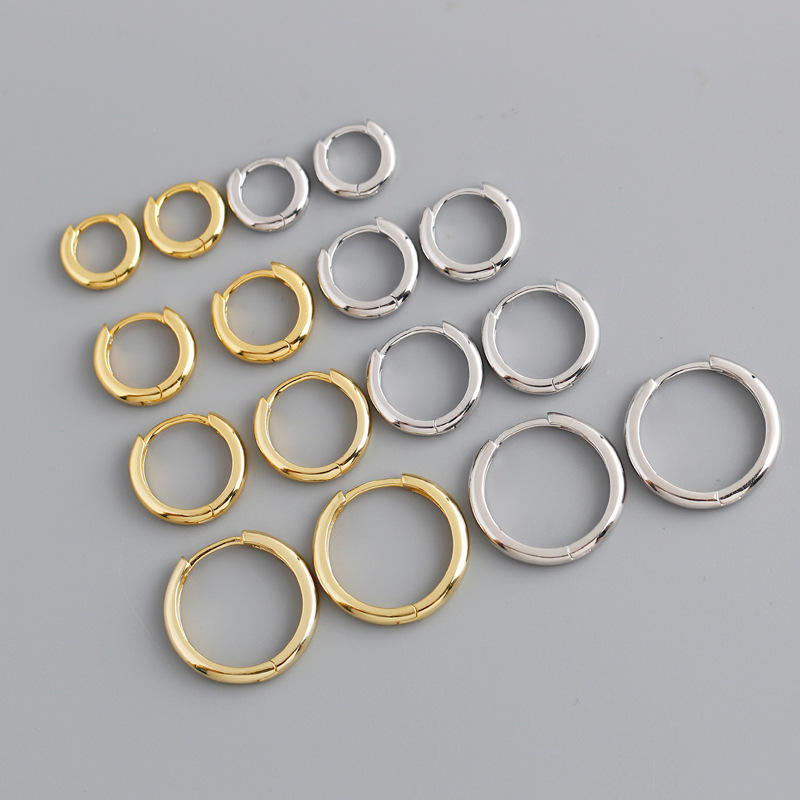Schlichte Feine Sterlingsilber Creolen