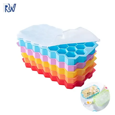 37-Cavity Silicone Ice Tray with Lid