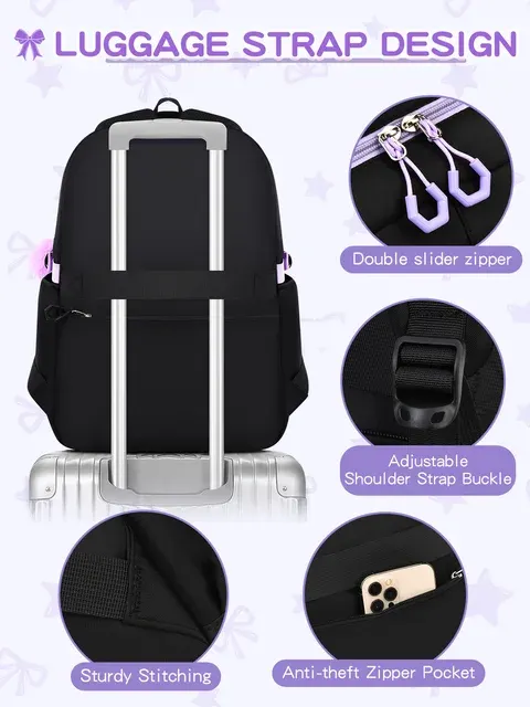 Lila Schulrucksack-Set 4