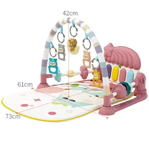 Faltbare Baby-Fitness-Spielmatte mit Musikspielzeug Tragbare Aktivitätsmatte für Kleinkinder