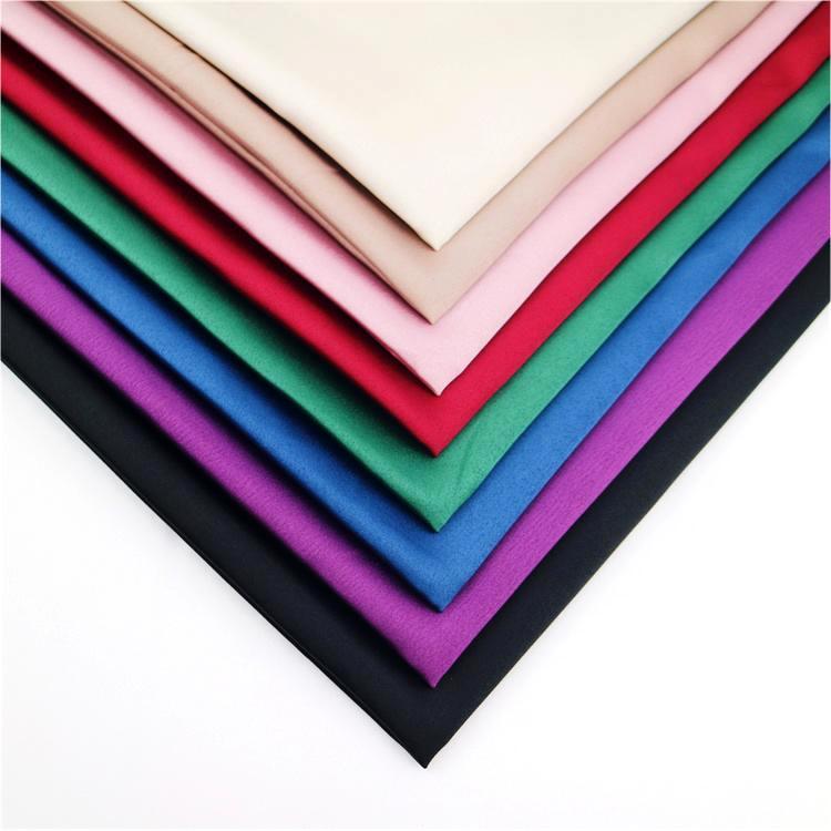 Multicolor Plain Polyester Satin Fabric 130gsm 3