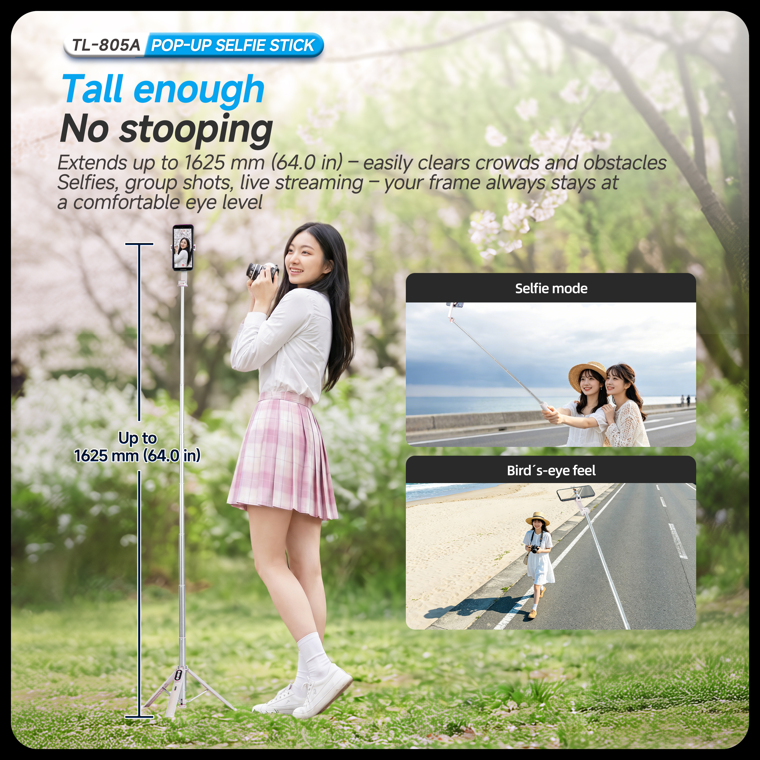 Sturdy Selfie Tripod Stand with Remote 4
