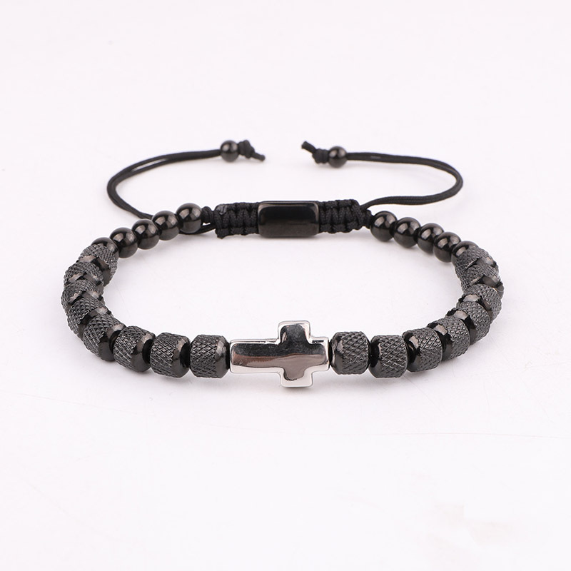 Stainless Steel Beaded Men's Friendship Bracelet 4