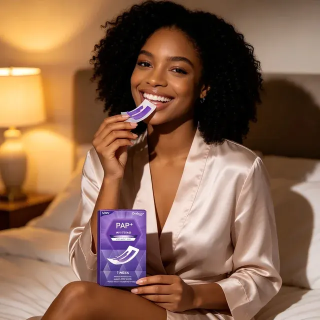 Purple Teeth Whitening Strips Color Correction Mint 4