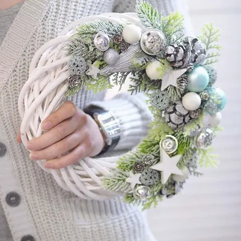 Rattan-Weihnachtsgirlande