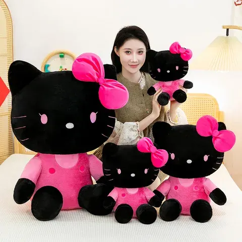 30/40/50 cm Black and Pink Hello Kitty Plush Pillow
