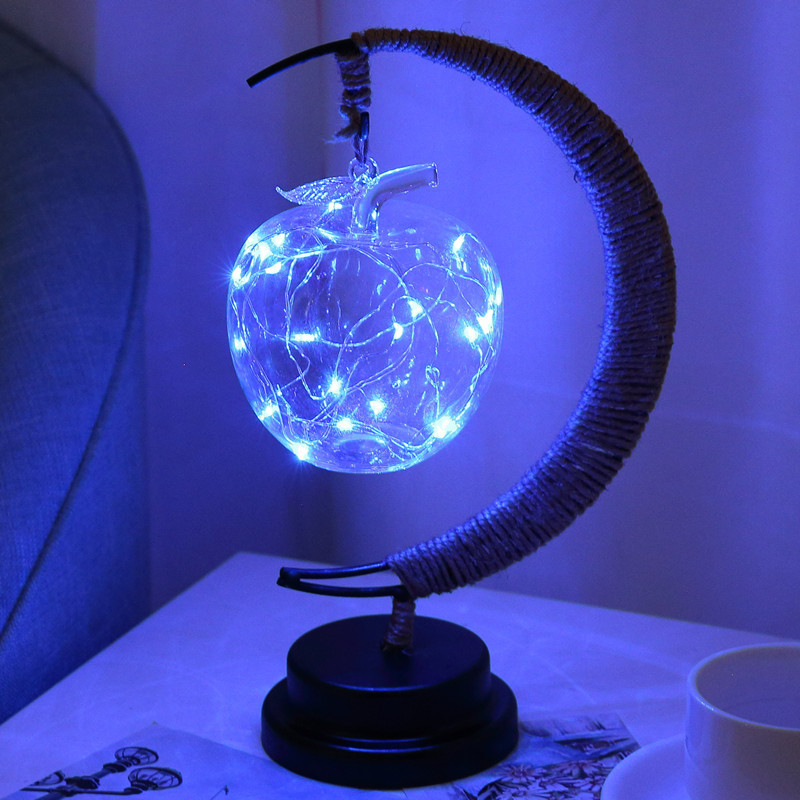 Hemp Rope LED Moon Lamp USB 4