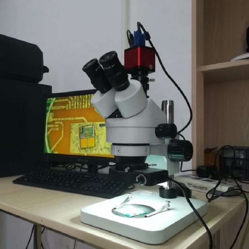 BD-45T1 7X-45X Mobile Repair Trinocular Stereo Microscope With