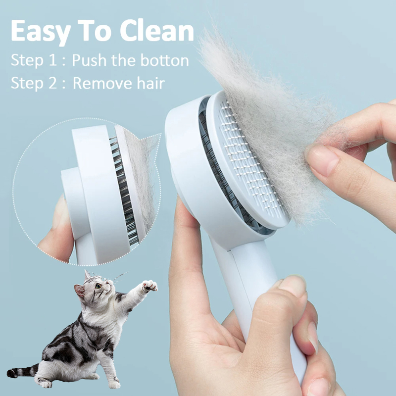 Self-Cleaning Pet Grooming Brush with Massage 2