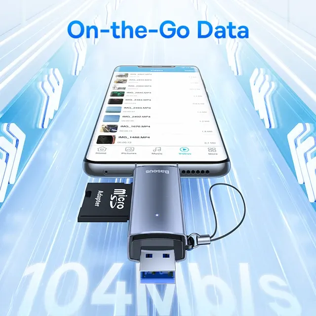 USB-C and USB 3.0 Card Reader for SD and microSD 2