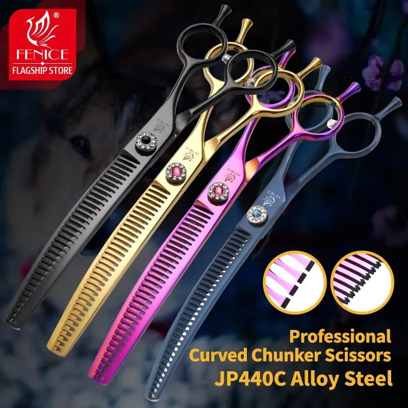 Curved Thinning Dog Grooming Scissors 7.25 Inch 2