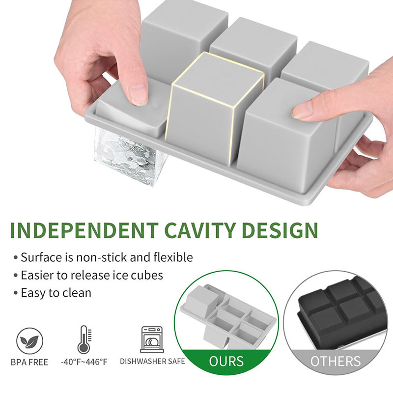 Stackable Silicone Ice Cube Tray with Lid 3