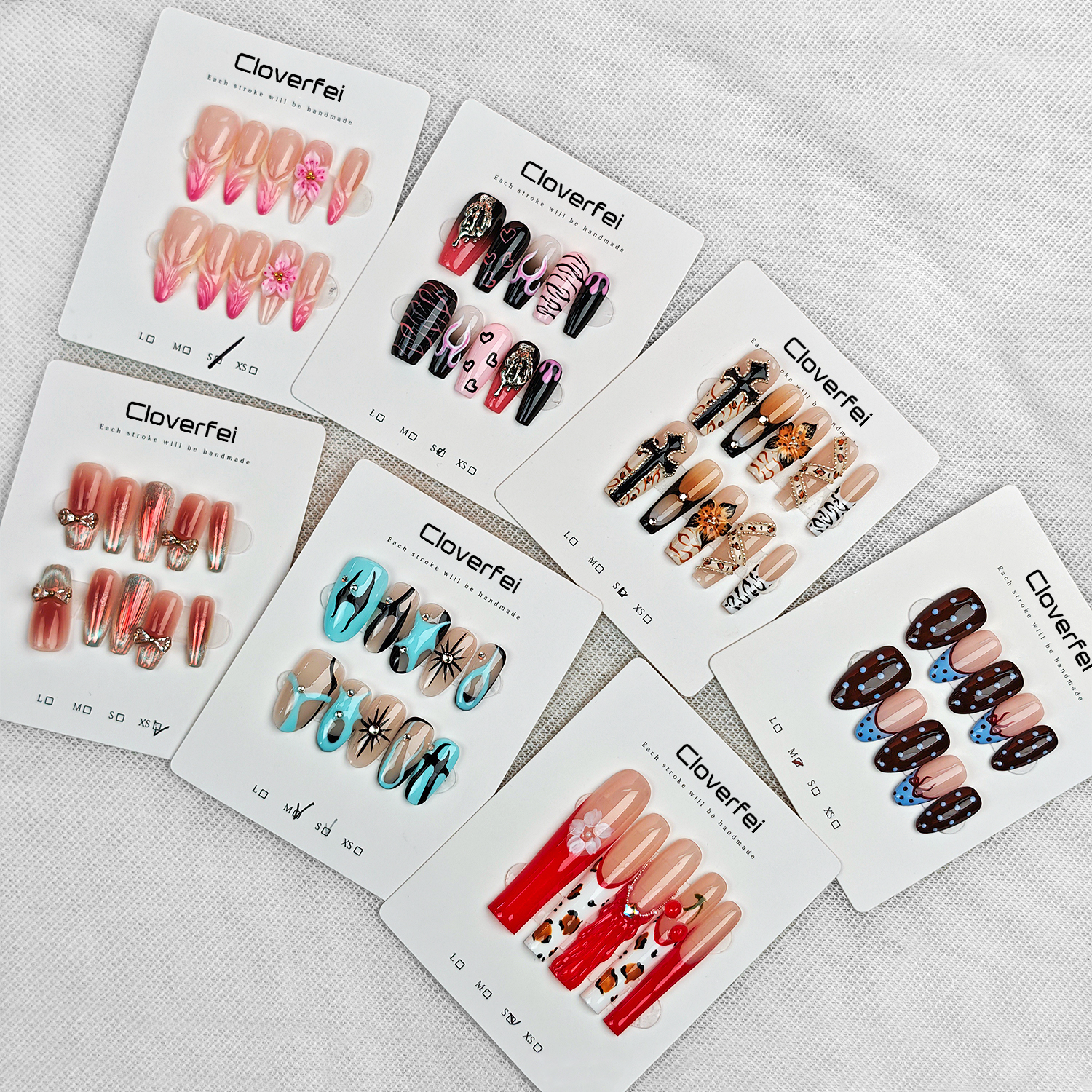 Reusable Full Cover Press-On Nails, 10 Pieces 4