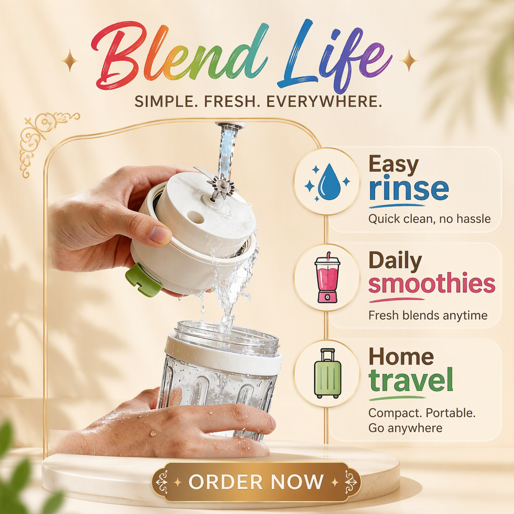 Portable Wireless Smoothie Blender 900ML 3