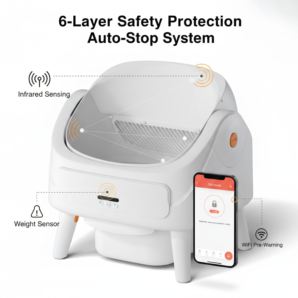Automatische Katzentoilette mit App, 65 Liter 3