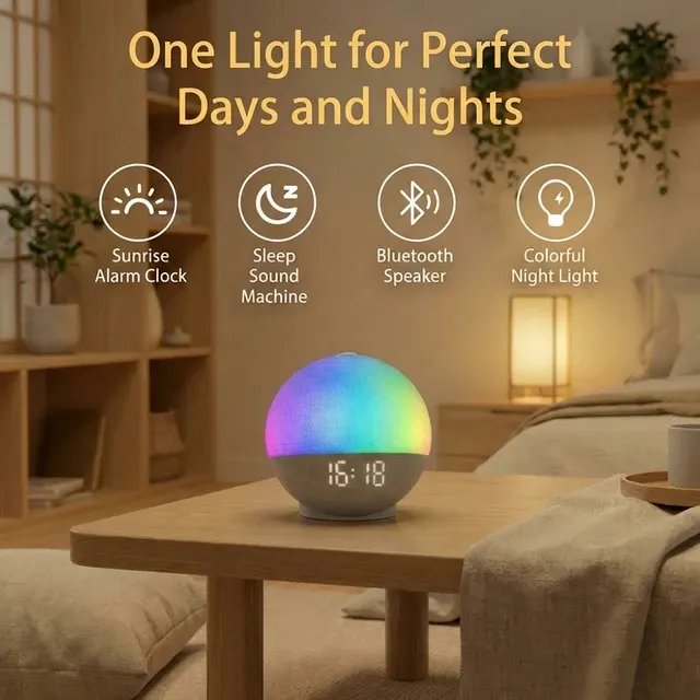 Sunrise Light Alarm Clock With Night Light 4