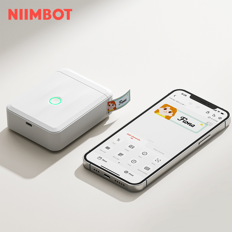 NIIMBOT Portable Label Printer Mobile Sticker Maker With