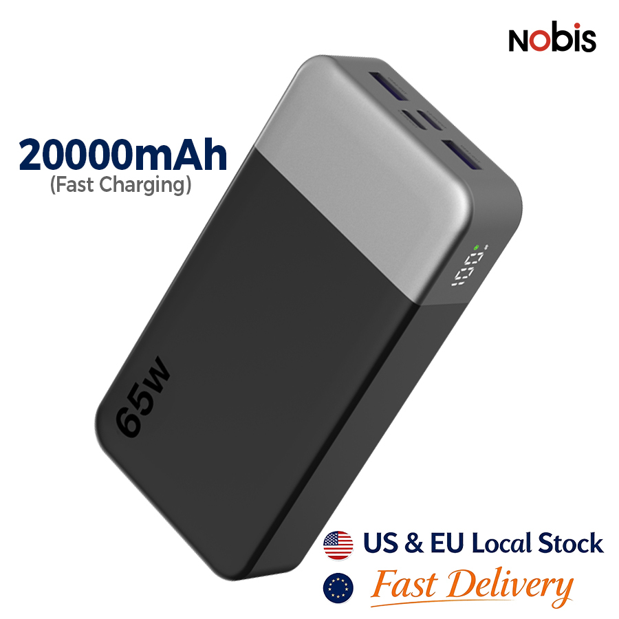 Nobis 20000mAh 65W Fast Charging Powerbank Portable Pocket