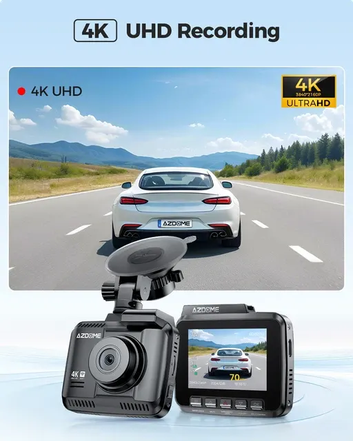 4K Dash Cam with GPS, Night Vision 2